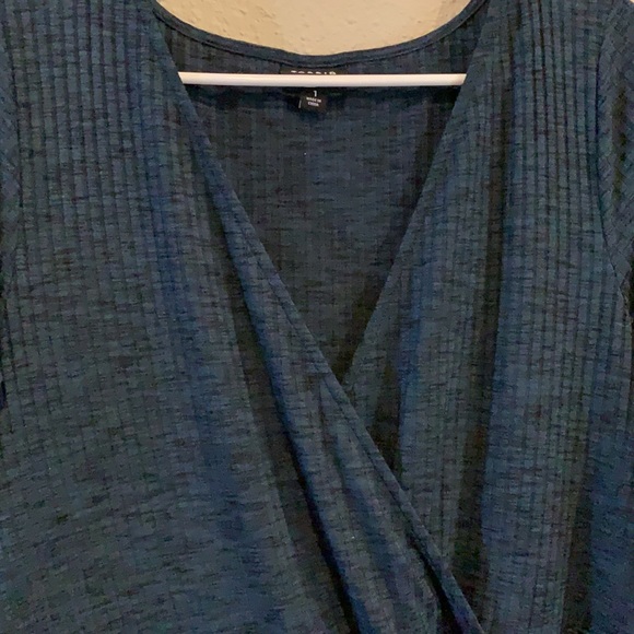 Torrid 1X teal faux wrap dress. Beautiful color. Very classy. - Picture 4 of 7